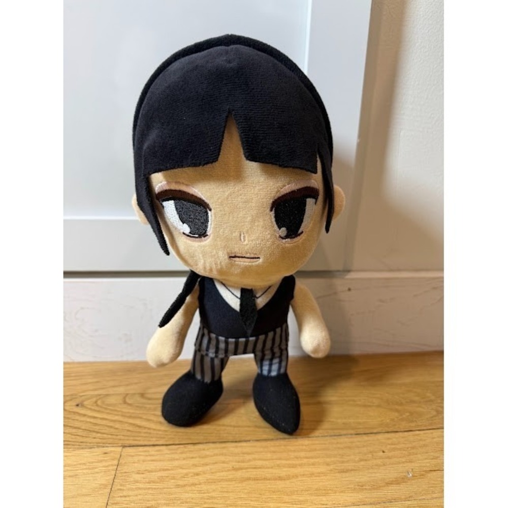 Wednesday Netflix Plush Stuffed Toy Addams Family Uniform Tim Burton Goth